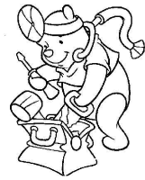 A coloring page of winnie the pooh